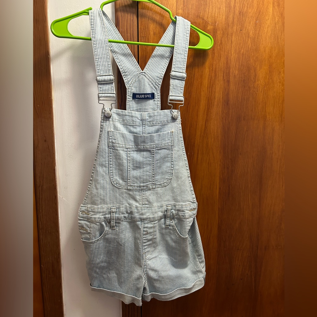 Blue Spice Light Blue Jean Shorts Overalls